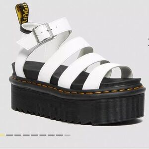 Dr. Martens Black and White Strappy Sandals